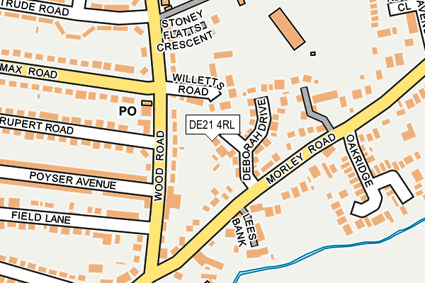 DE21 4RL map - OS OpenMap – Local (Ordnance Survey)