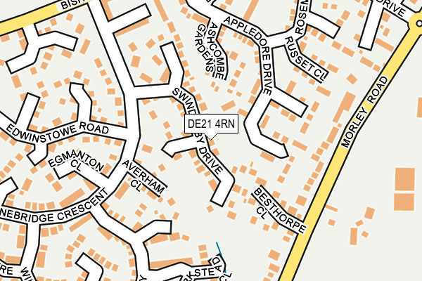 DE21 4RN map - OS OpenMap – Local (Ordnance Survey)