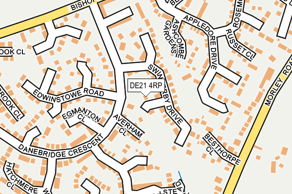 DE21 4RP map - OS OpenMap – Local (Ordnance Survey)