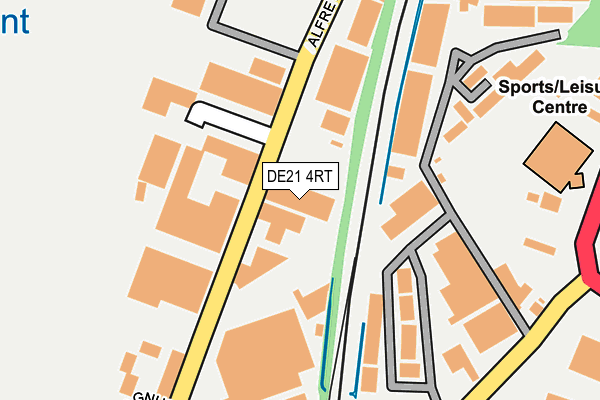 DE21 4RT map - OS OpenMap – Local (Ordnance Survey)