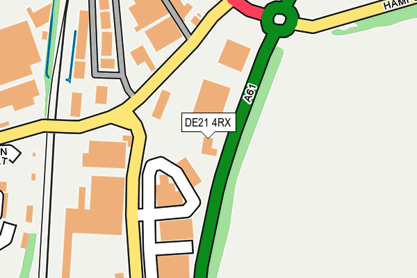 DE21 4RX map - OS OpenMap – Local (Ordnance Survey)