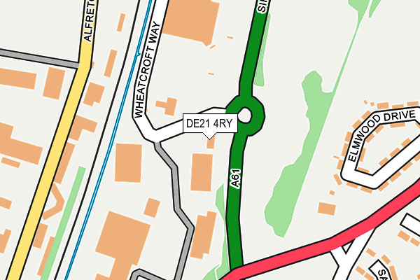DE21 4RY map - OS OpenMap – Local (Ordnance Survey)
