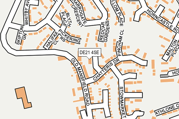 DE21 4SE map - OS OpenMap – Local (Ordnance Survey)