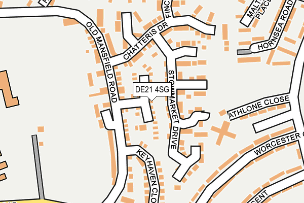 DE21 4SG map - OS OpenMap – Local (Ordnance Survey)
