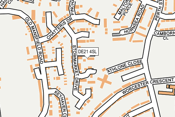 DE21 4SL map - OS OpenMap – Local (Ordnance Survey)