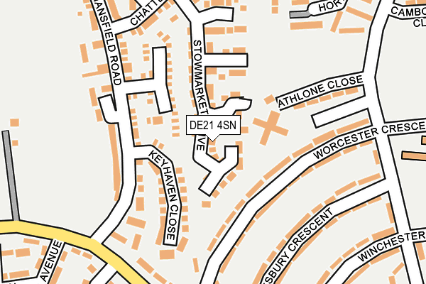 DE21 4SN map - OS OpenMap – Local (Ordnance Survey)