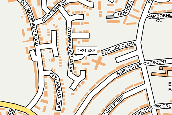 DE21 4SP map - OS OpenMap – Local (Ordnance Survey)