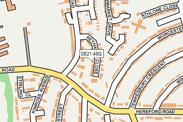 DE21 4SQ map - OS OpenMap – Local (Ordnance Survey)