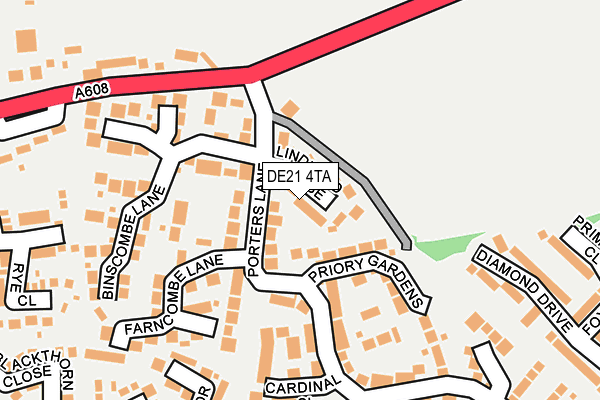 DE21 4TA map - OS OpenMap – Local (Ordnance Survey)