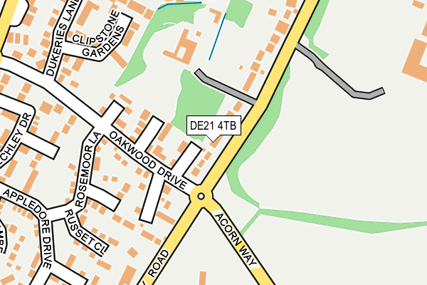 DE21 4TB map - OS OpenMap – Local (Ordnance Survey)
