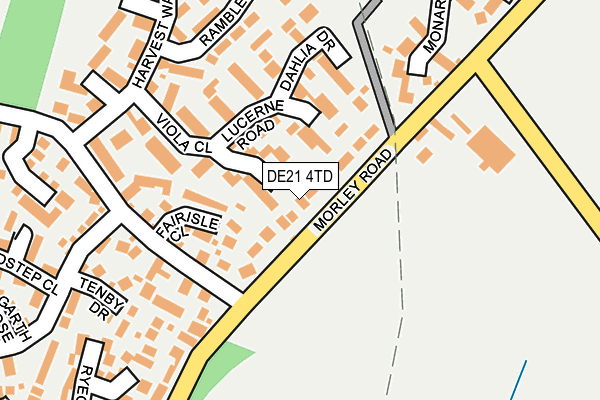 DE21 4TD map - OS OpenMap – Local (Ordnance Survey)