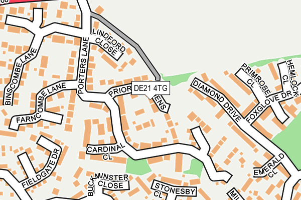 DE21 4TG map - OS OpenMap – Local (Ordnance Survey)