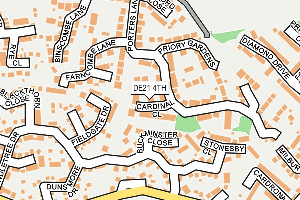 DE21 4TH map - OS OpenMap – Local (Ordnance Survey)