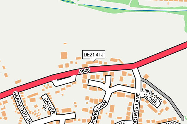 DE21 4TJ map - OS OpenMap – Local (Ordnance Survey)