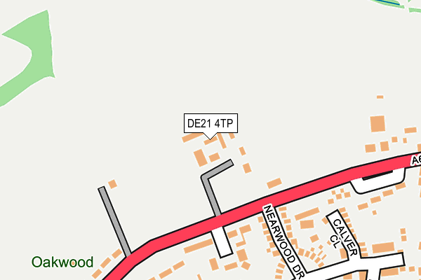 DE21 4TP map - OS OpenMap – Local (Ordnance Survey)