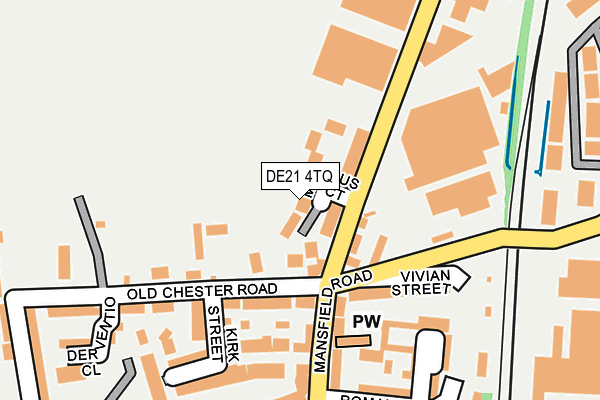 DE21 4TQ map - OS OpenMap – Local (Ordnance Survey)