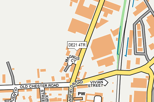 DE21 4TR map - OS OpenMap – Local (Ordnance Survey)