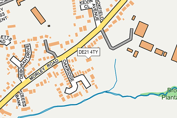 DE21 4TY map - OS OpenMap – Local (Ordnance Survey)