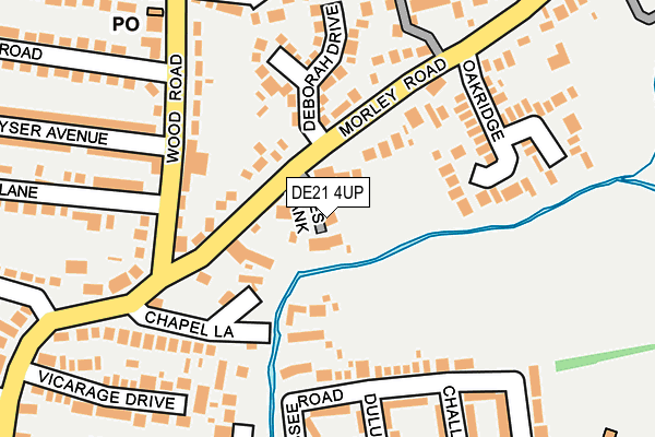 DE21 4UP map - OS OpenMap – Local (Ordnance Survey)