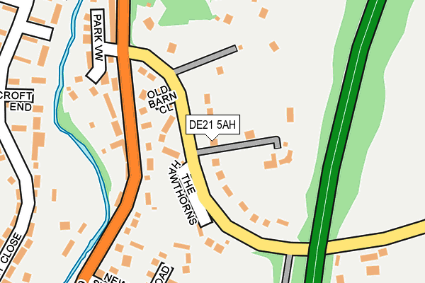 DE21 5AH map - OS OpenMap – Local (Ordnance Survey)