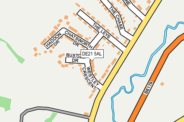 DE21 5AL map - OS OpenMap – Local (Ordnance Survey)