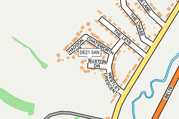 DE21 5AN map - OS OpenMap – Local (Ordnance Survey)