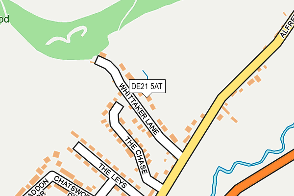 DE21 5AT map - OS OpenMap – Local (Ordnance Survey)