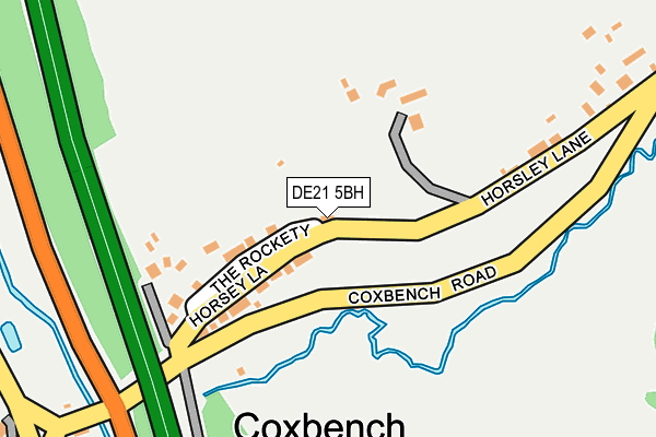 DE21 5BH map - OS OpenMap – Local (Ordnance Survey)