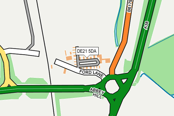 DE21 5DA map - OS OpenMap – Local (Ordnance Survey)