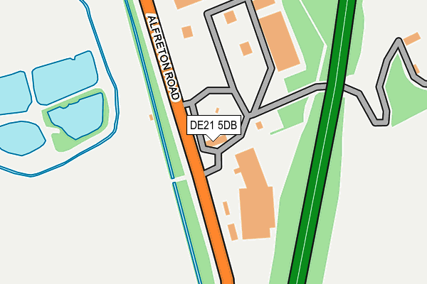 DE21 5DB map - OS OpenMap – Local (Ordnance Survey)