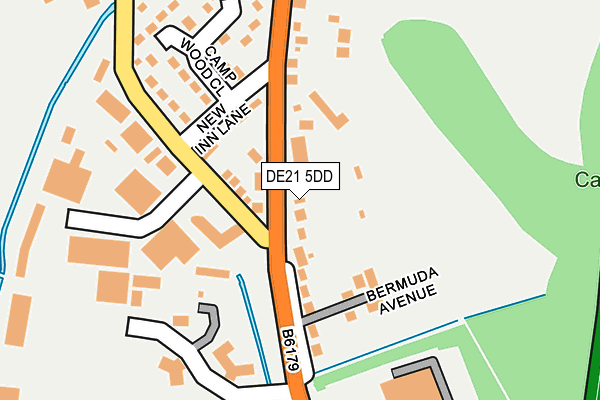 DE21 5DD map - OS OpenMap – Local (Ordnance Survey)