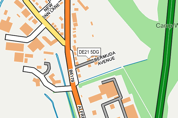 DE21 5DG map - OS OpenMap – Local (Ordnance Survey)