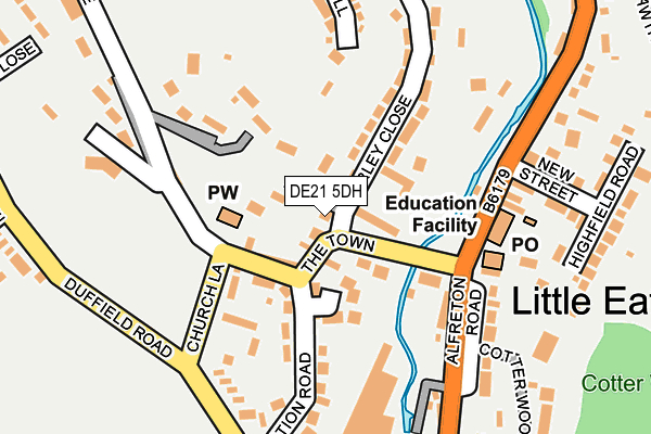 DE21 5DH map - OS OpenMap – Local (Ordnance Survey)