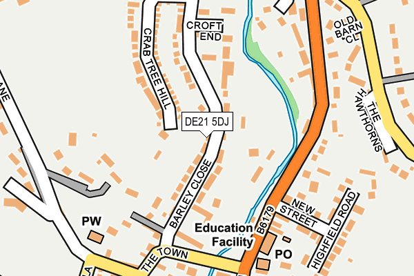 DE21 5DJ map - OS OpenMap – Local (Ordnance Survey)