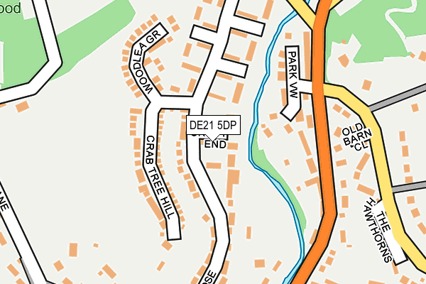 DE21 5DP map - OS OpenMap – Local (Ordnance Survey)