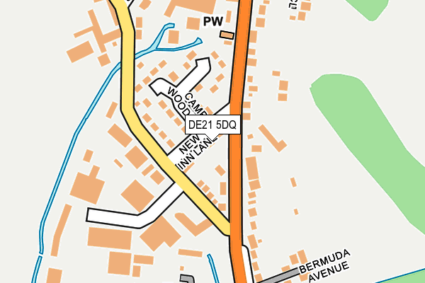 DE21 5DQ map - OS OpenMap – Local (Ordnance Survey)