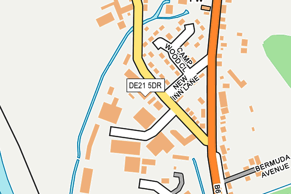 DE21 5DR map - OS OpenMap – Local (Ordnance Survey)
