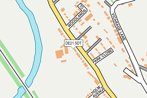 DE21 5DT map - OS OpenMap – Local (Ordnance Survey)