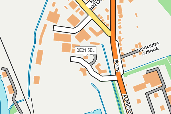 DE21 5EL map - OS OpenMap – Local (Ordnance Survey)