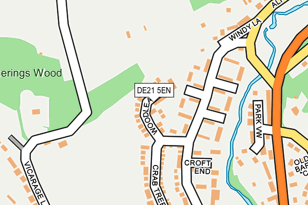 DE21 5EN map - OS OpenMap – Local (Ordnance Survey)