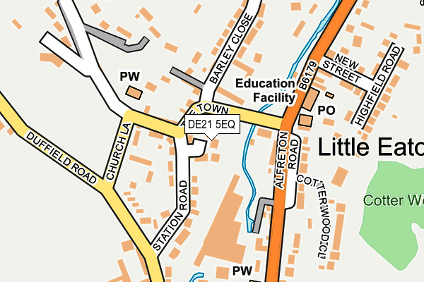 DE21 5EQ map - OS OpenMap – Local (Ordnance Survey)