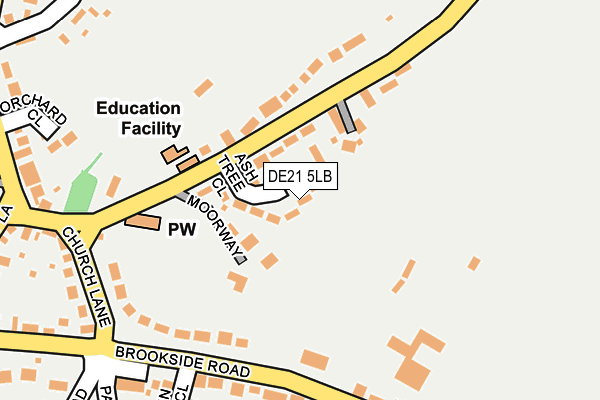 DE21 5LB map - OS OpenMap – Local (Ordnance Survey)