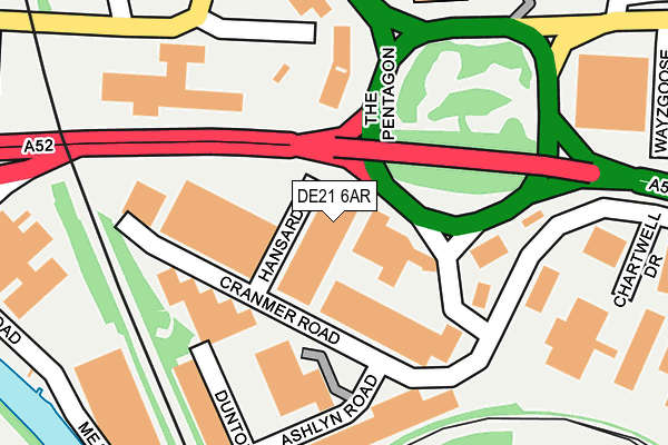 DE21 6AR map - OS OpenMap – Local (Ordnance Survey)