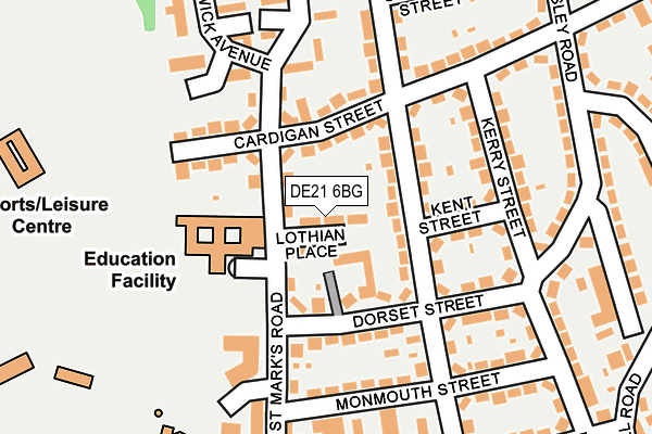 DE21 6BG map - OS OpenMap – Local (Ordnance Survey)