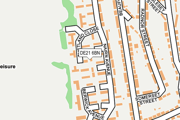 DE21 6BN map - OS OpenMap – Local (Ordnance Survey)