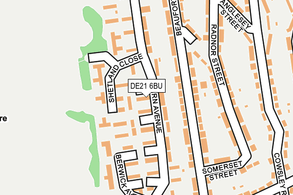 DE21 6BU map - OS OpenMap – Local (Ordnance Survey)