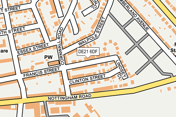 DE21 6DF map - OS OpenMap – Local (Ordnance Survey)