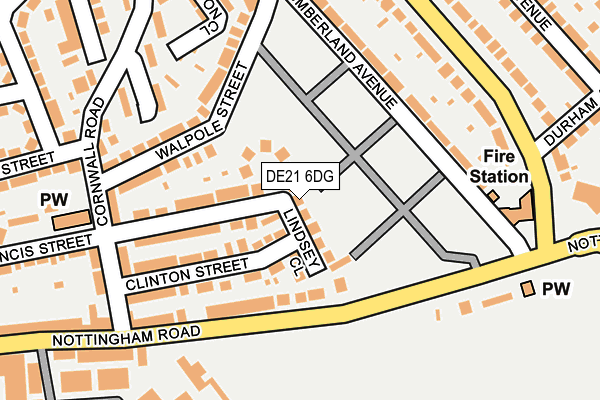 DE21 6DG map - OS OpenMap – Local (Ordnance Survey)