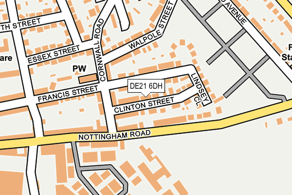 DE21 6DH map - OS OpenMap – Local (Ordnance Survey)