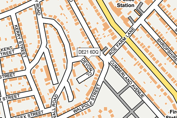 DE21 6DQ map - OS OpenMap – Local (Ordnance Survey)